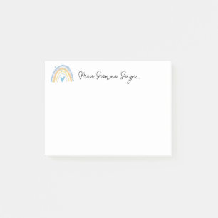 Notas Post-it® retiro del arco iris del profesor