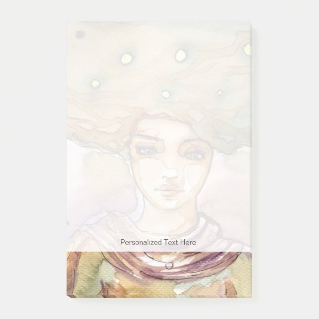 Notas Post-it® Retrato abstracto y mujer bonito (Anverso)