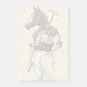 Notas Post-it® Retrato de caballo de polo