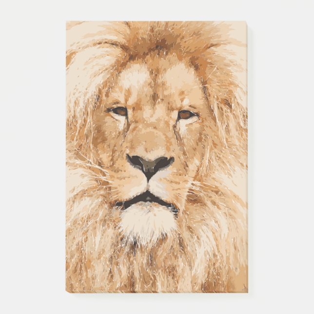 NOTAS POST-IT® RETRATO DE LION (Anverso)