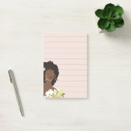Notas Post-it® Retrato De Mujer Negra Pegajoso