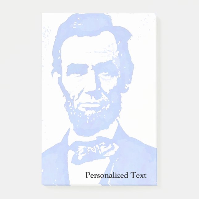 Notas Post-it® Retrato del arte pop de Abraham Lincoln (Anverso)