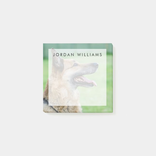 Notas Post-it® Retrato lateral del Pastor Alemán (Anverso)