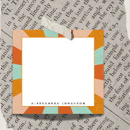 Notas Post-it® Retro 60's 70 Groovy Hippie Nombre en personalizab