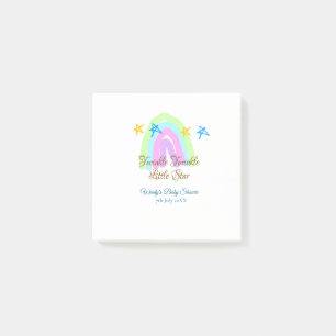 Notas Post-it® Retro arco iris twinkle pequeño estrellas bebé sh
