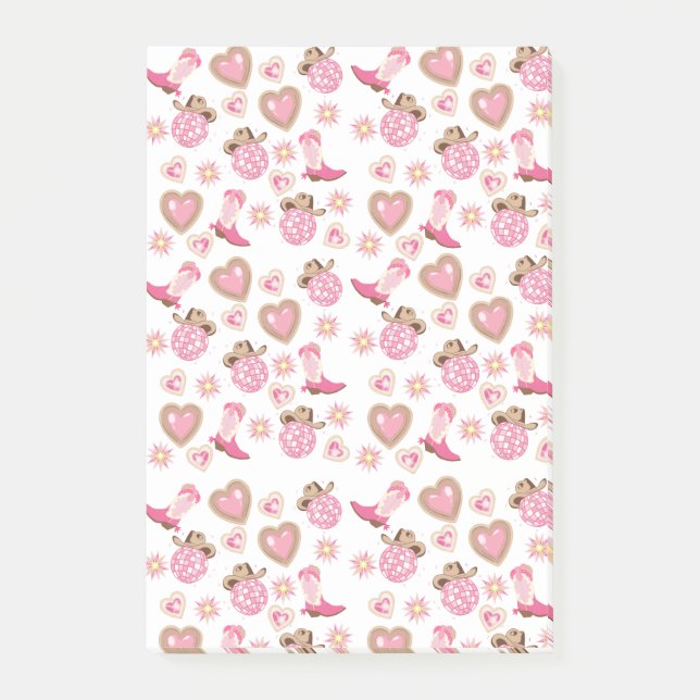 Notas Post-it® Retro Disco Cowgirl Sticky Notes (Anverso)