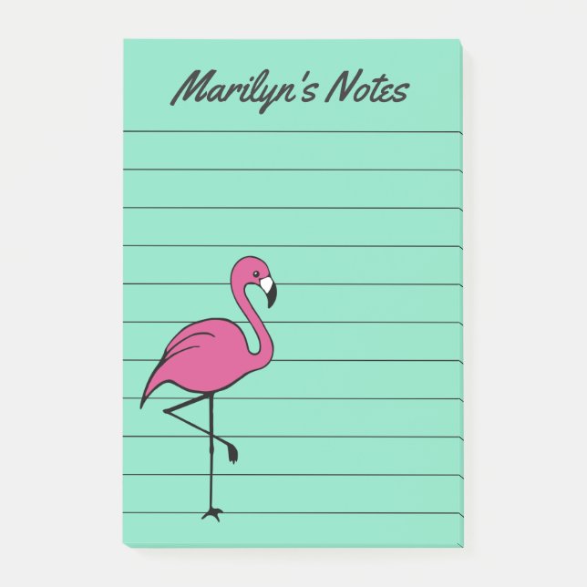 Notas Post-it® Retro Flamingo To Do List Post It Notes Gira (Anverso)