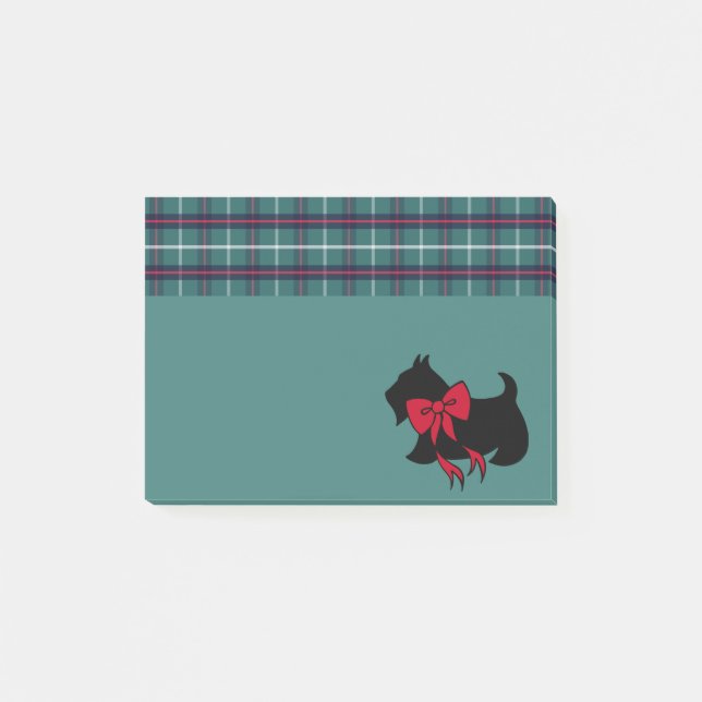 Notas Post-it® Retro Holiday Scottish Terrier Post anota (Anverso)
