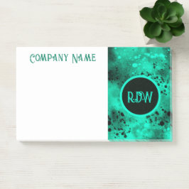 Notas Post-it® Retro Paint Splatt Efecto Verde y Negro