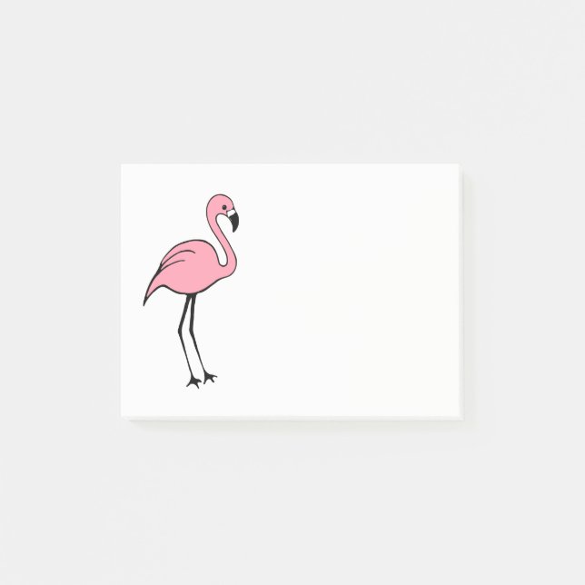 Notas Post-it® Retro Pink Flamingo Post It Notes Gira (Anverso)