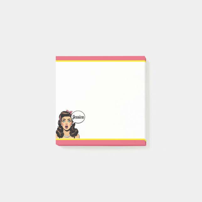 Notas Post-it® Retro Pinup_ Action Packed (Anverso)