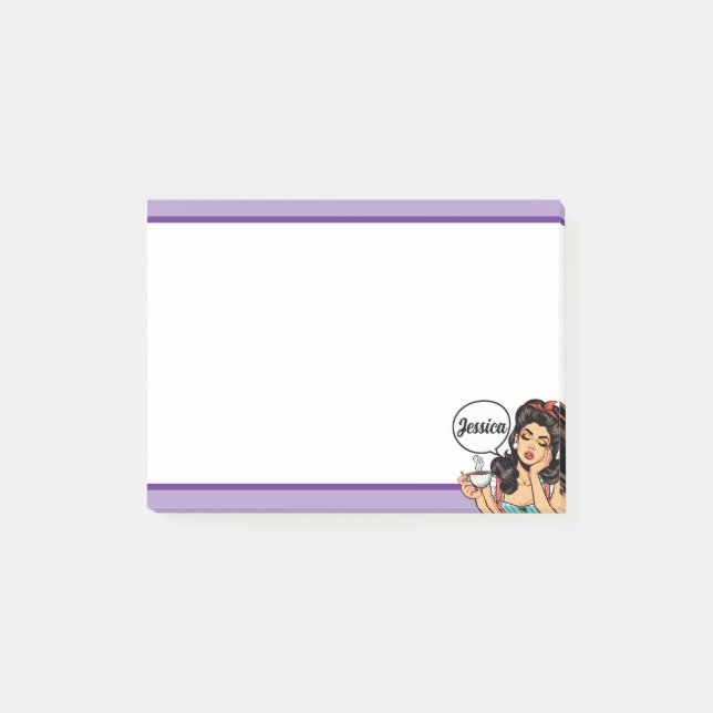 Notas Post-it® Retro Pinup_ Rise and Shine (Anverso)