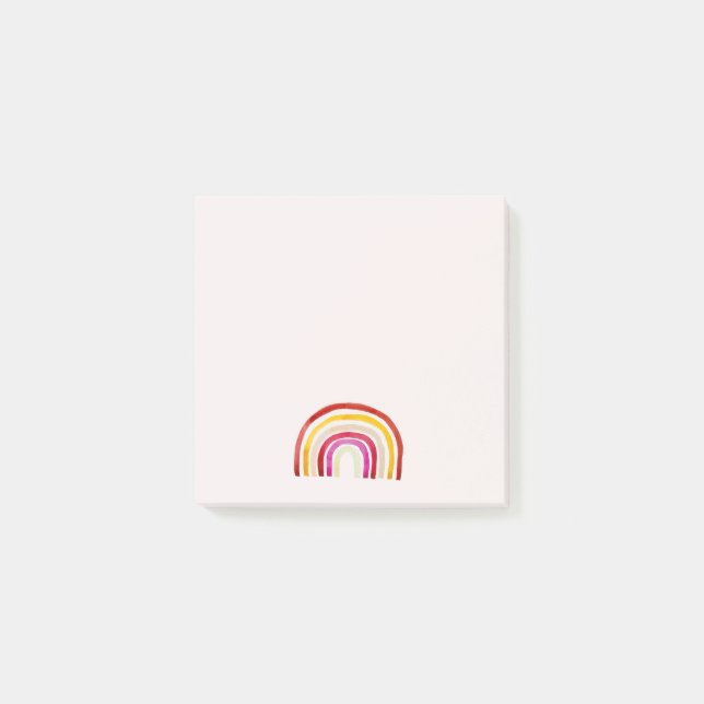 Notas Post-it® Retro Rainbow lindo acuarela (Anverso)
