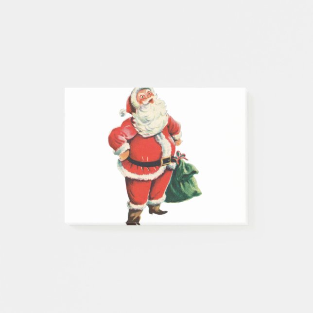 Notas Post-it® Retro Santa (Anverso)