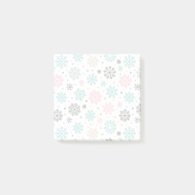 Notas Post-it® Retro Snowflakes (Anverso)