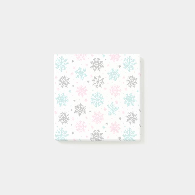 Notas Post-it® Retro Snowflakes (Anverso)
