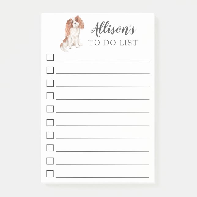 Notas Post-it® Rey arrogante Charles Dog Personalized To enumera (Anverso)
