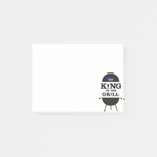 Notas Post-it® Rey Del Grill, Corona Azul Negra