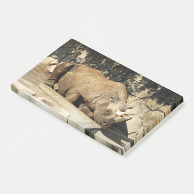 Notas Post-it® Rhino durmiente (En perspectiva)
