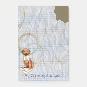 Notas Post-it® Rhodesian Ridgeback Ate Lesson Plan Post-it Notes
