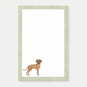 Notas Post-it® Rhodesian Ridgeback Perro León Africano Lindo Verd