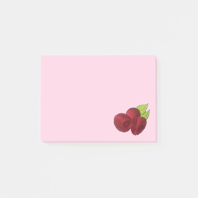 Notas Post-it® Ripe Fresco Verano Rojo Raspberries Fruit Berry (Anverso)