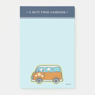 Notas Post-it® Road Trippin Peanuts Road Trip Van