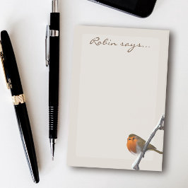 Notas Post-it® Robin Bird dice Name Wildlife Post it Notes