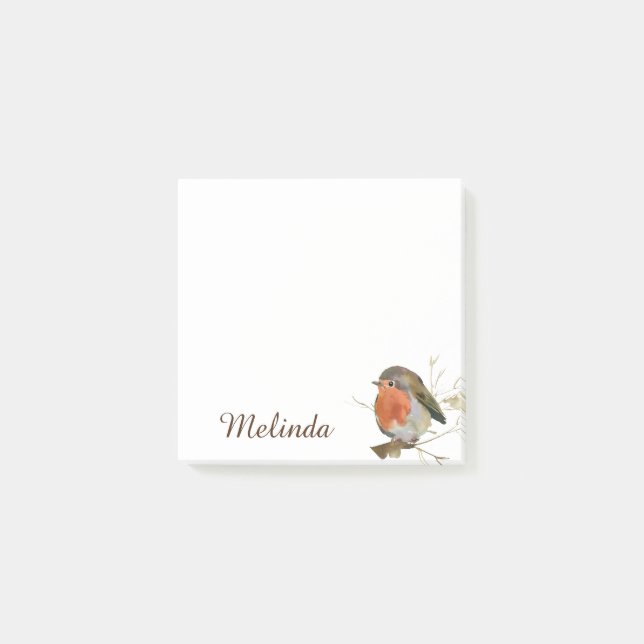 Notas Post-it® Robin Bird personalizada (Anverso)