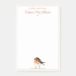 Notas Post-it® Robin Naranja Cute - Simple Elegante