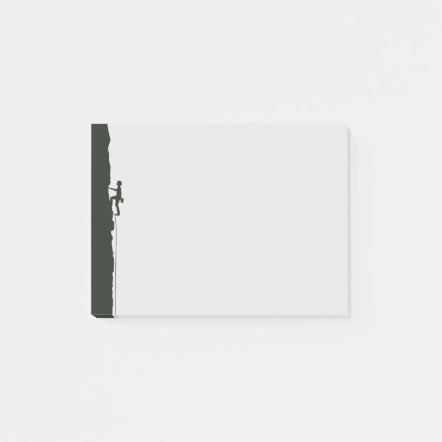 Notas Post-it® Rock Climbing Mountain Climber Silhouette (Anverso)