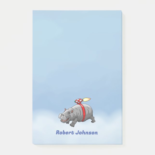 Notas Post-it® Rocket Hippo (Anverso)