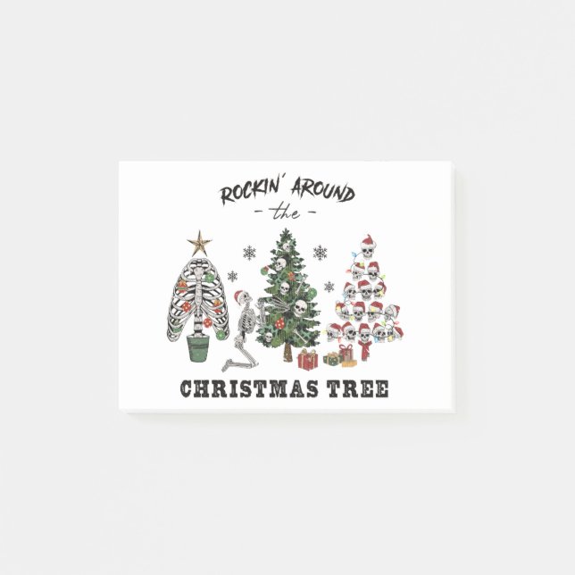 Notas Post-it® Rockin alrededor del árbol de Navidad (Anverso)