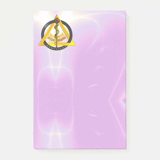 Notas Post-it® ROD DE SÍMBOLO DE DENTISTRÍA ASCLEPIUS, LÍlago (Anverso)