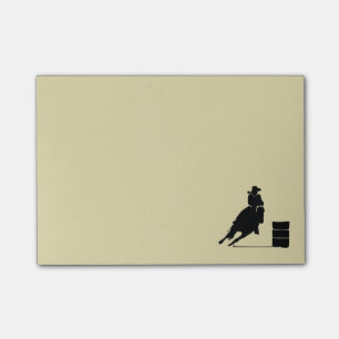 Notas Post-it® Rodeo Tema Cowgirl Barrel Carreras Silhouette