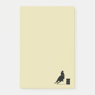 Notas Post-it® Rodeo Tema Cowgirl Barrel Carreras Silhouette