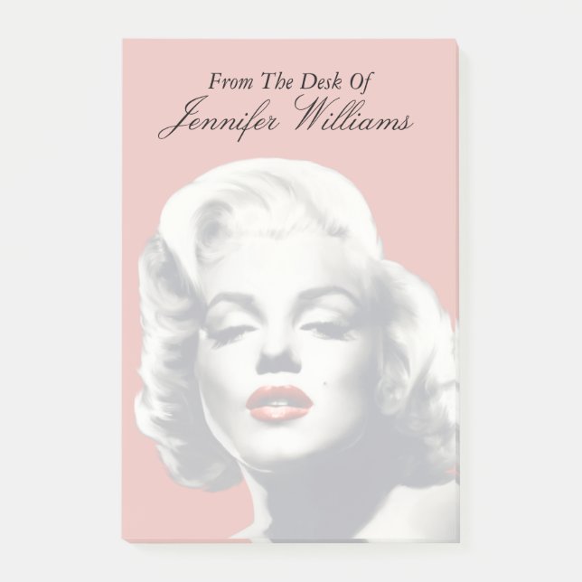 Notas Post-it® Rojo en los labios rojos Marilyn (Anverso)