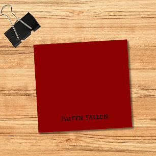 Notas Post-it® Rojo Ladrillo Profesional Minimalista Letra Negra