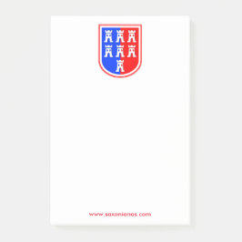 Notas Post-it® Rojo y azul, sajonés