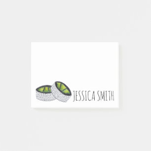 Notas Post-it® Rol de aguacate sushi personalizado