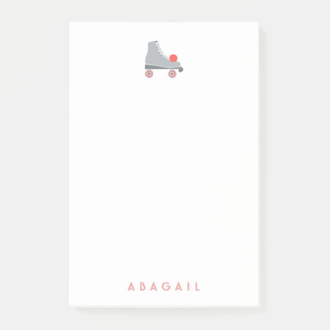 Notas Post-it® Roller Skate - Coral (Anverso)