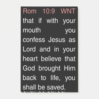 Notas Post-it® Romanos 10:9 Weymouth's Nuevo Testamento