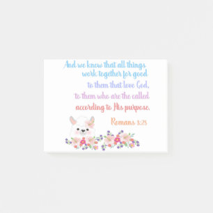 Notas Post-it® Romanos 8 Biblia Verse diseño