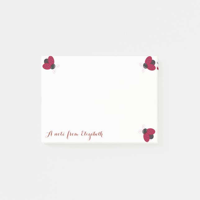 Notas Post-it® Romántico Cute Lovely Stylish ,Ladybugs (Anverso)