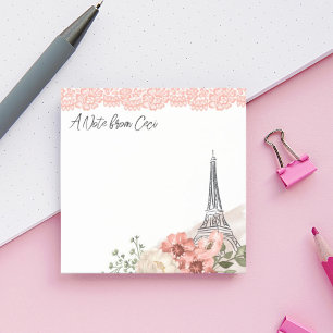 Notas Post-it® Romántico París Torre Eiffel Floral