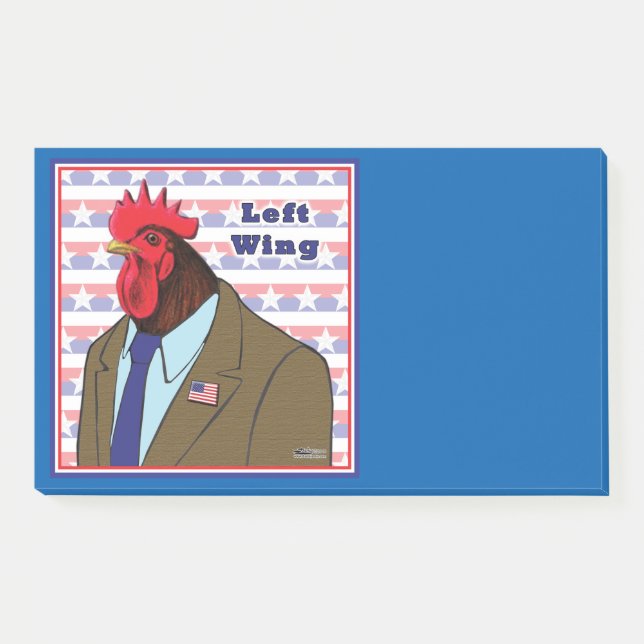 Notas Post-it® Rooster de ala izquierda (Anverso)