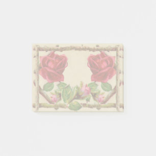 Notas Post-it® Rosa antigua vintage rústica victoriana clásica an