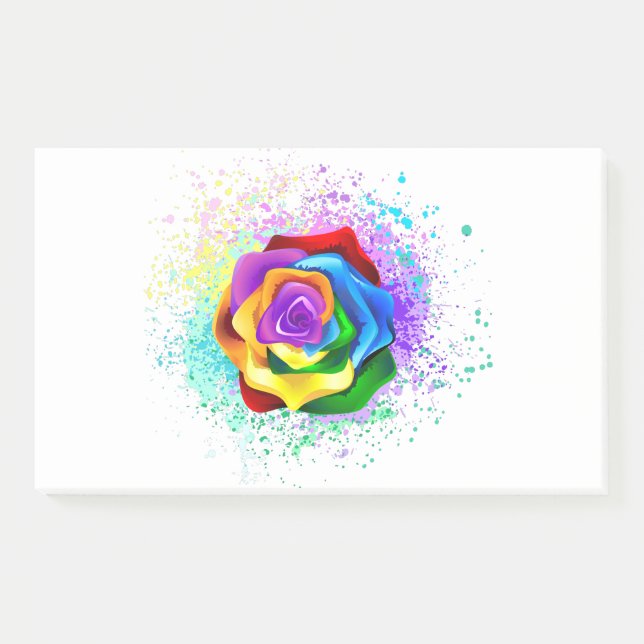 Notas Post-it® Rosa arcoiris colorido (Anverso)