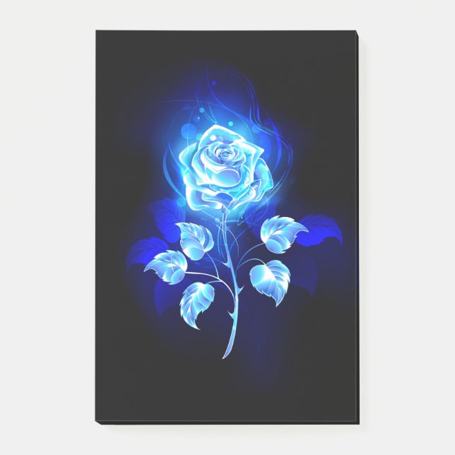 Notas Post-it® Rosa azul en llamas (Anverso)