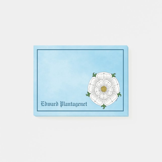 Notas Post-it® Rosa Blanca de York (Anverso)
